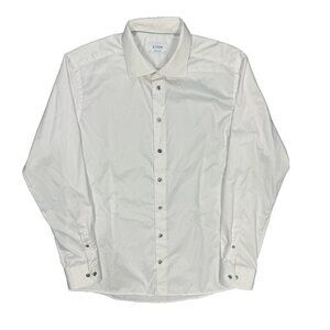Eton Contemporary Dress Shirt White Twill Long Sleeve Cotton 17.5 XL